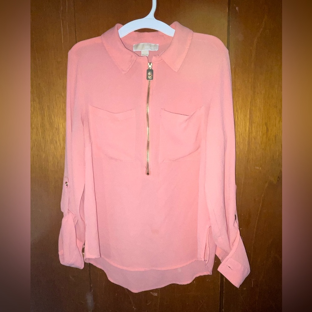 Michael Kors S Pink Zippered Women's Top LIKE NEW